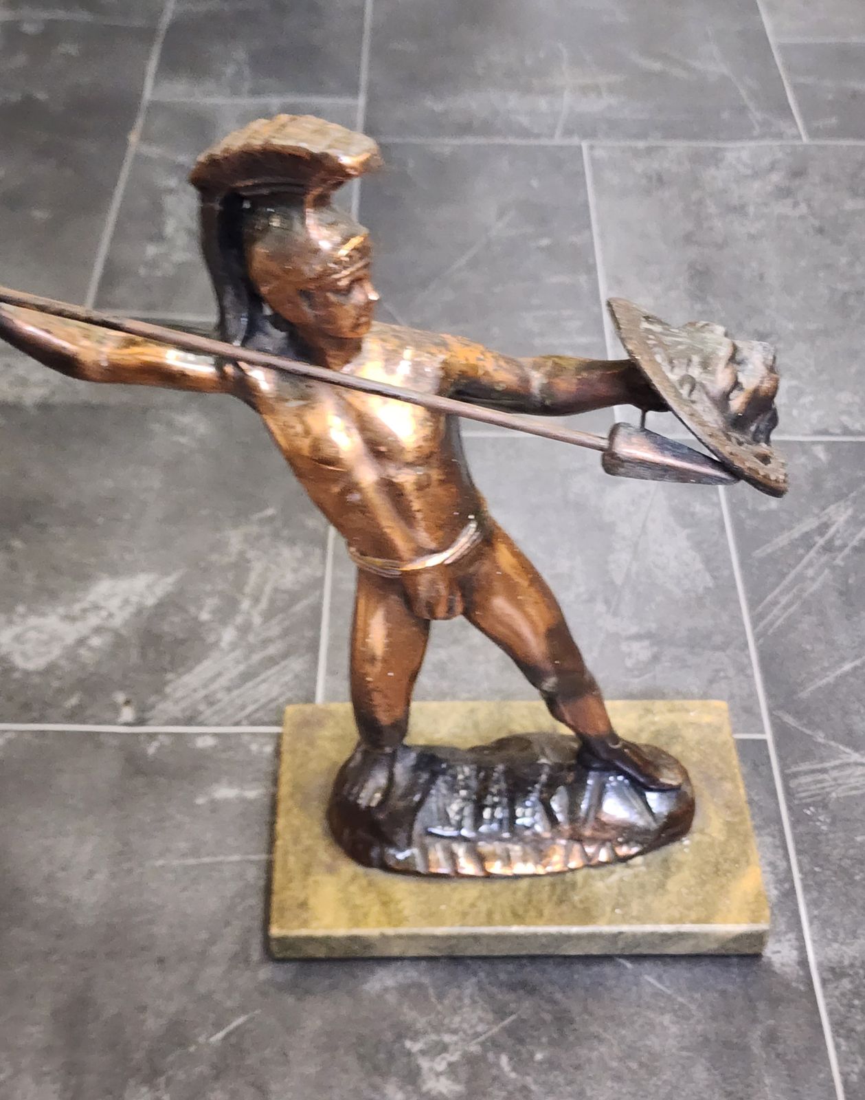 Leonidas Of Sparta Figure On A Marble Base photo 160.0