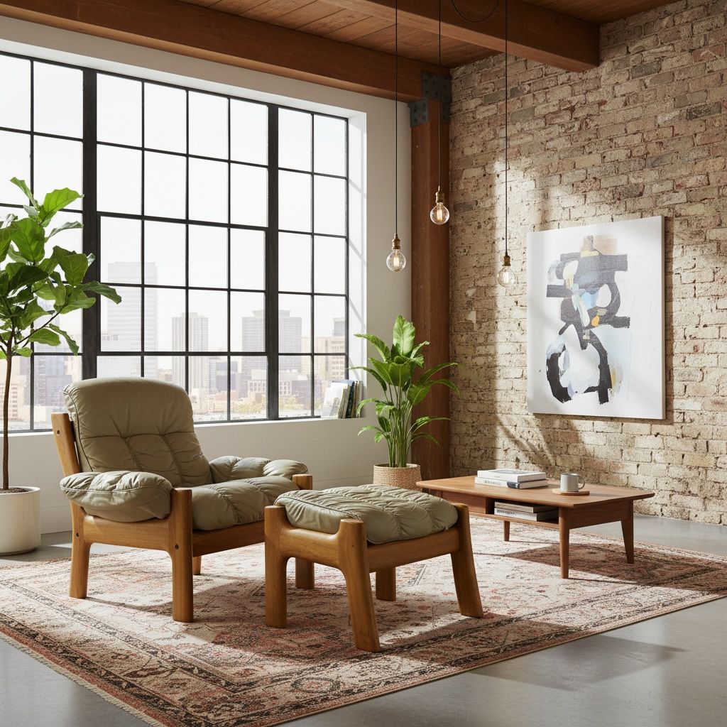 Ekornes 'Montana' Armchair Ottoman Norwegian photo furniture