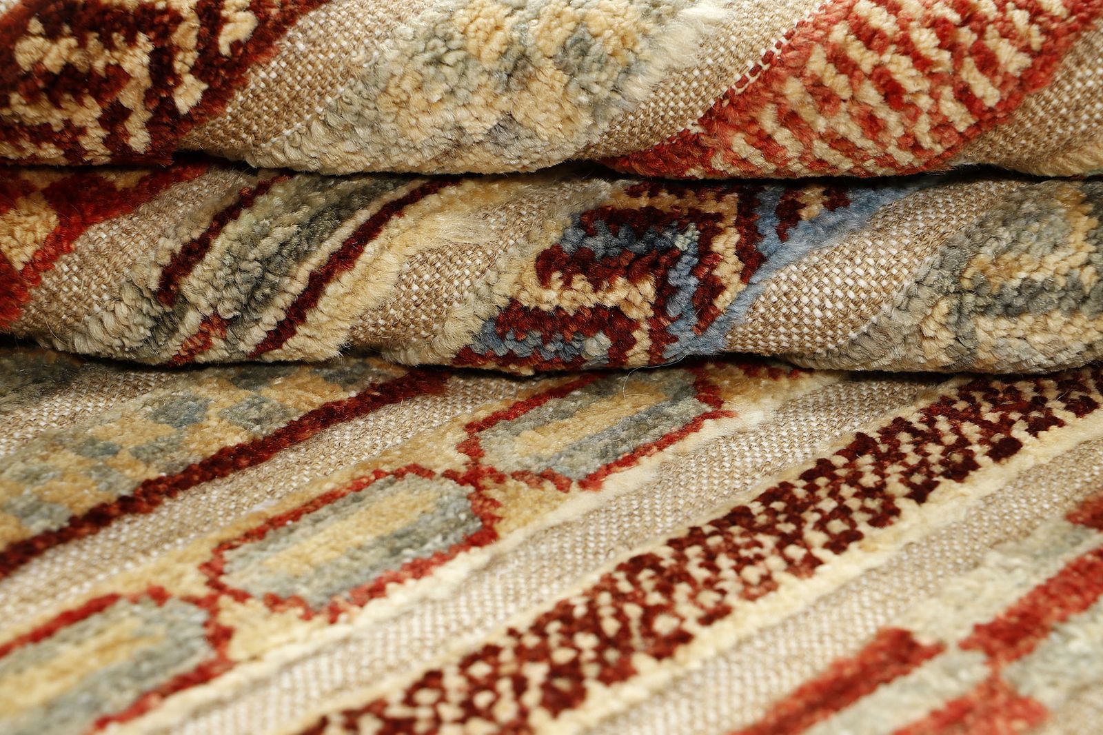 Fine Khorjin Hand Knotted Wool Tribal Geometric Area Rug photo 408.0