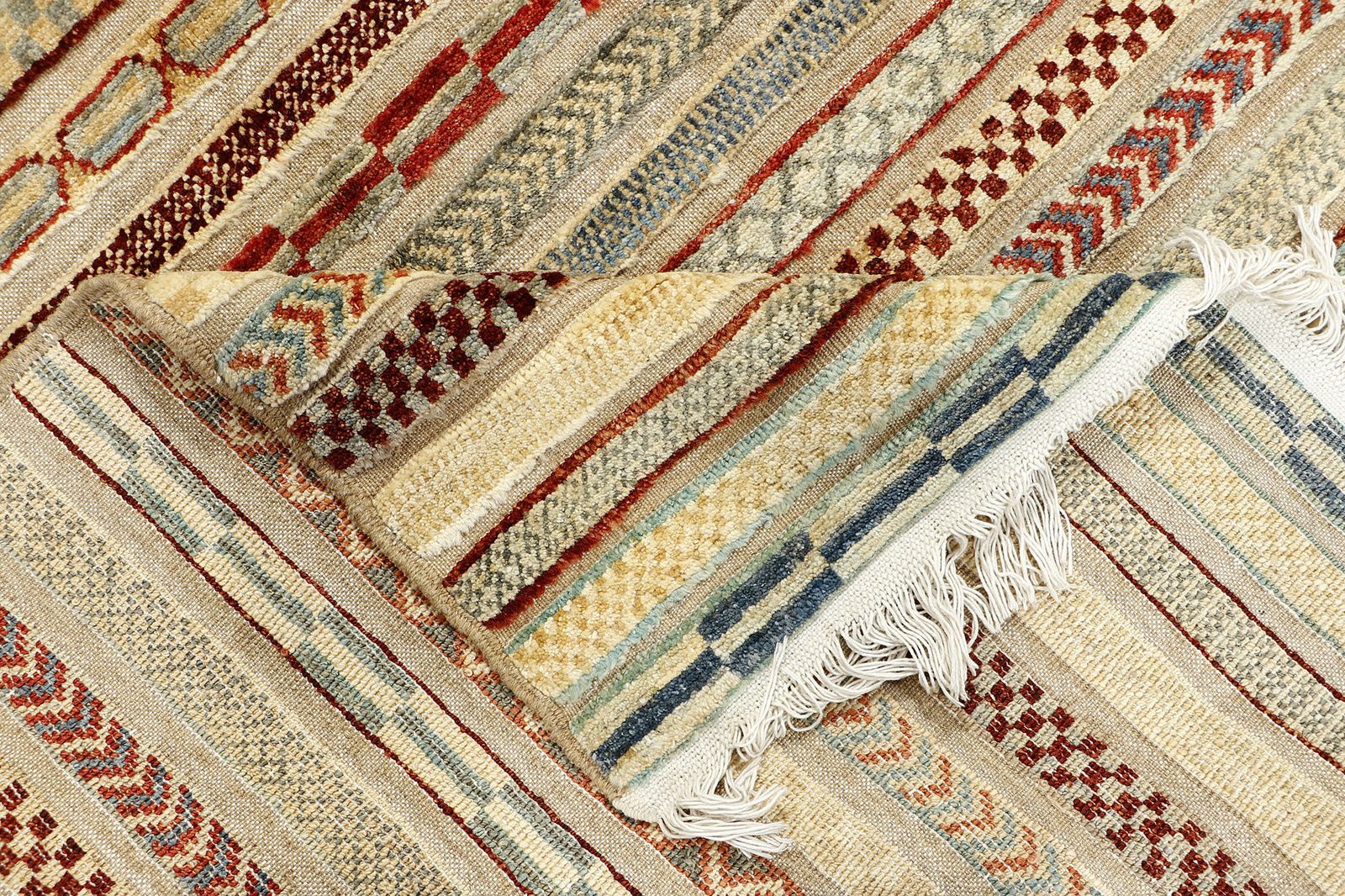 Fine Khorjin Hand Knotted Wool Tribal Geometric Area Rug photo vinterior