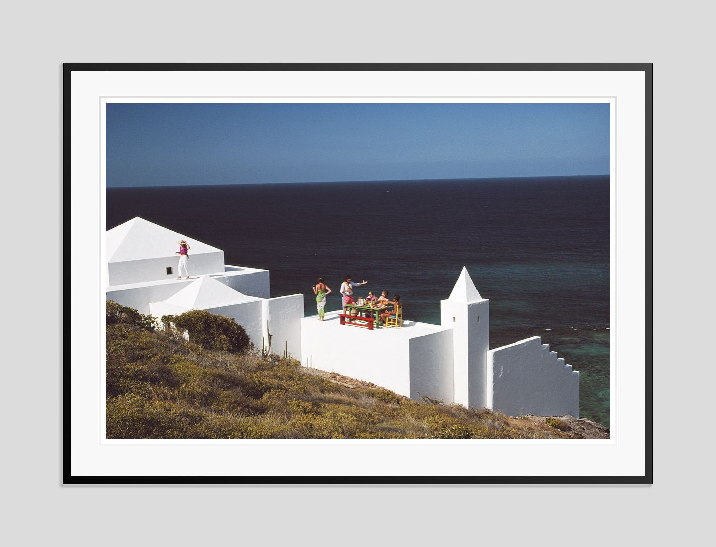 Slim Aarons 'Los Leones' Archival Pigment Print Framed In Black photo furniture