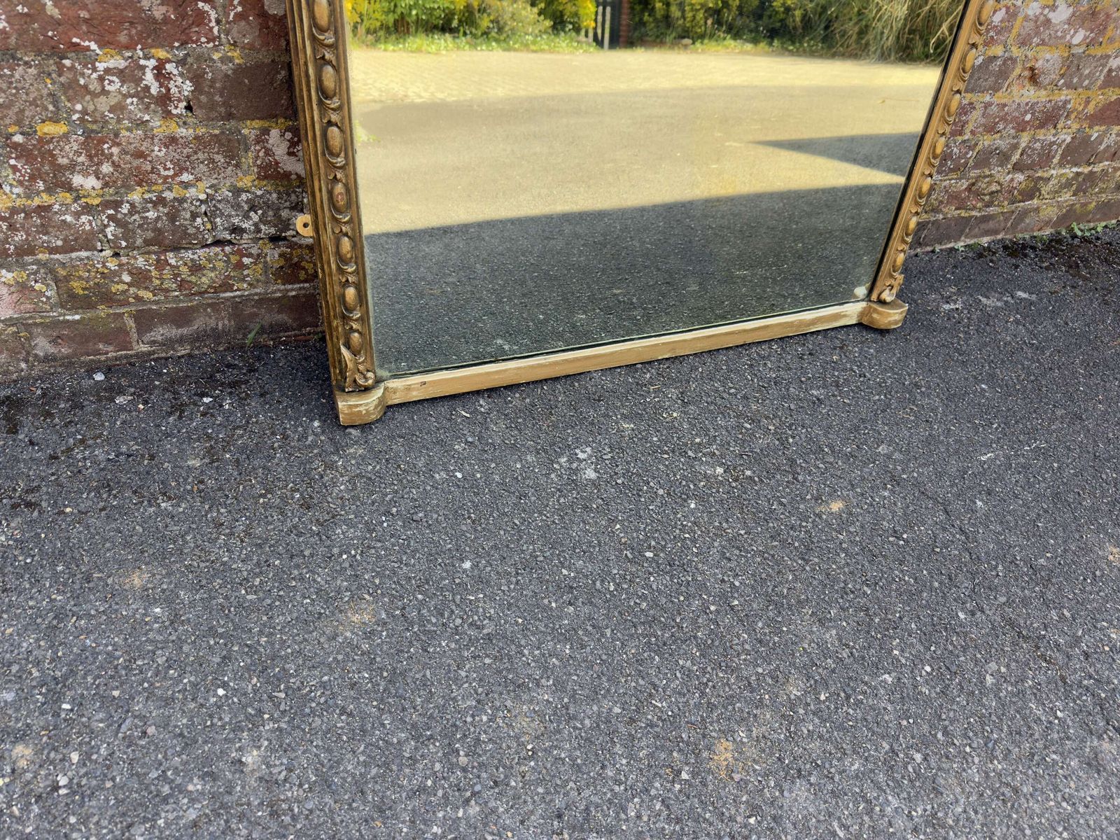 Fabulous Large Antique English 19th Century Shaped Top Gilt Overmantle Mirror photo Home Decor