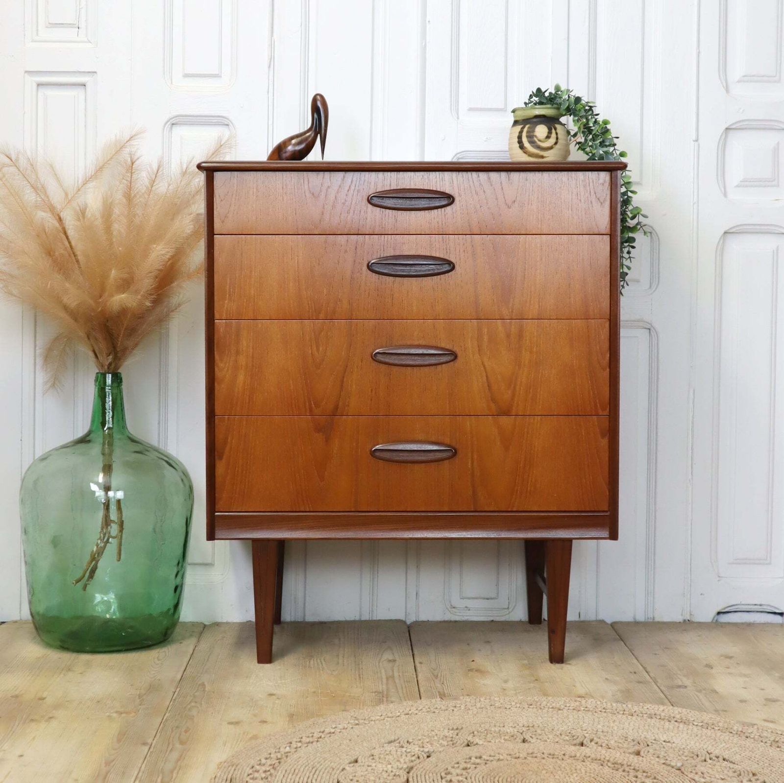 Mid Century Teak Chest Of Drawers