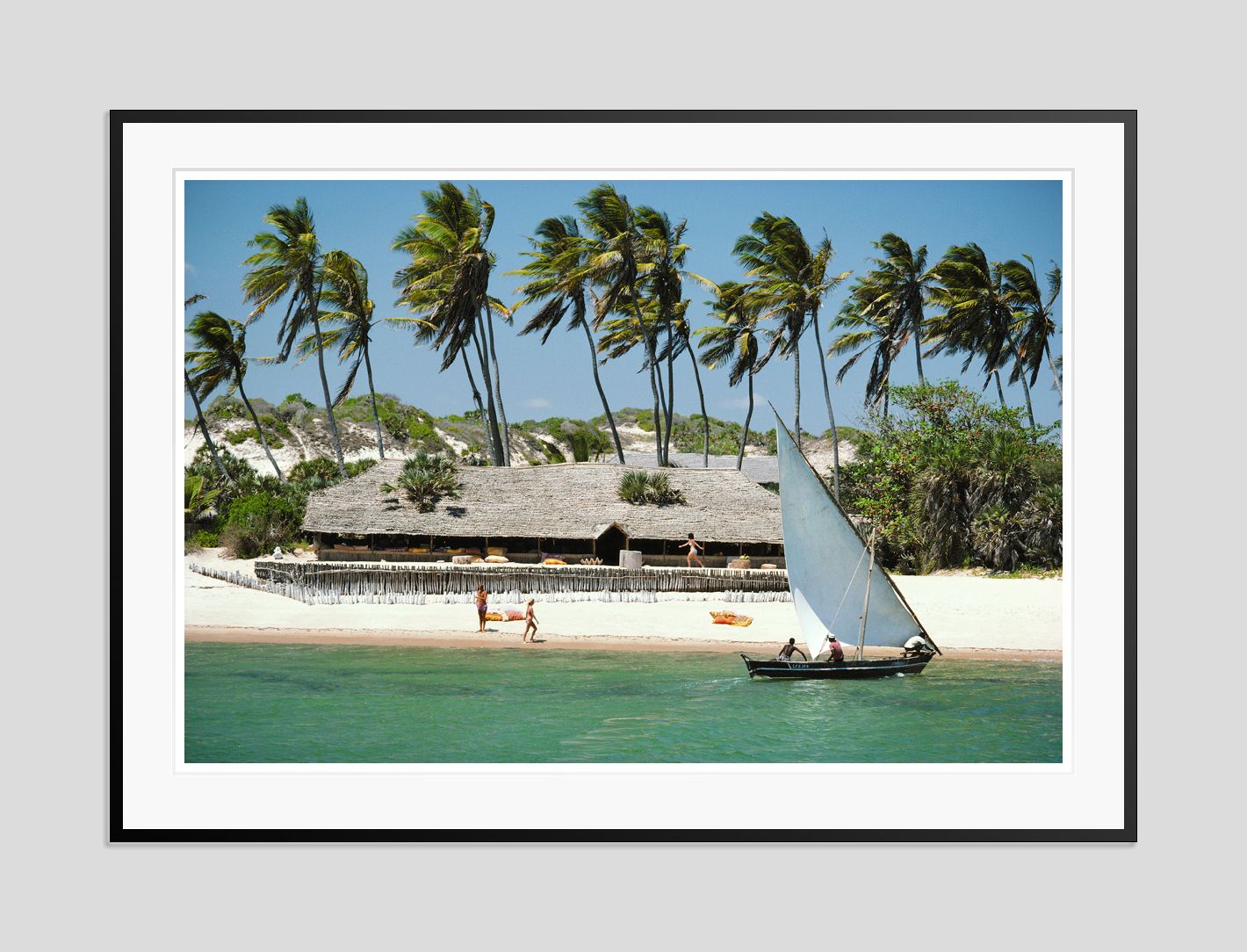 Slim Aarons 'The Lure Of Lamu' Archival Pigment Print Framed In Black photo furniture