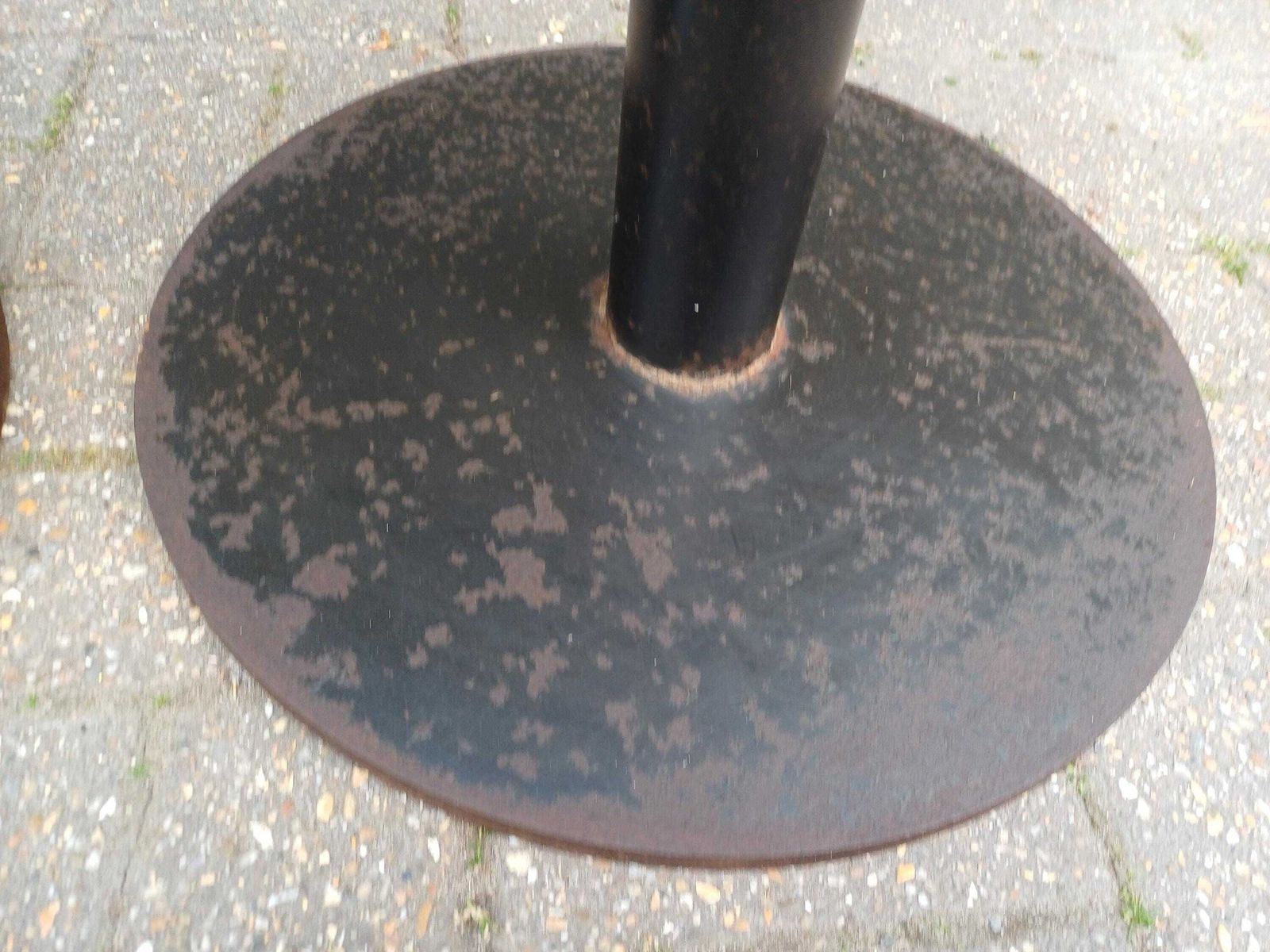 photo for sale Pair Vintage Industrial Bar Stools 1970s 1980s Heavy Iron Swivel Seats Chrome Footrest Exceptional Quality 32 Kg Each