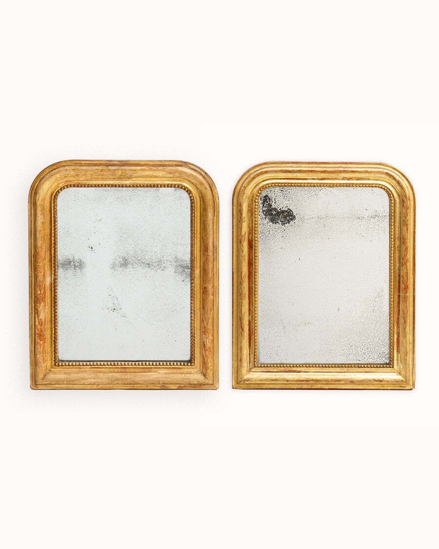 photo vinterior Set Of Two 19th C Petite French Gilt Rouge Louis Philippe Mirrors