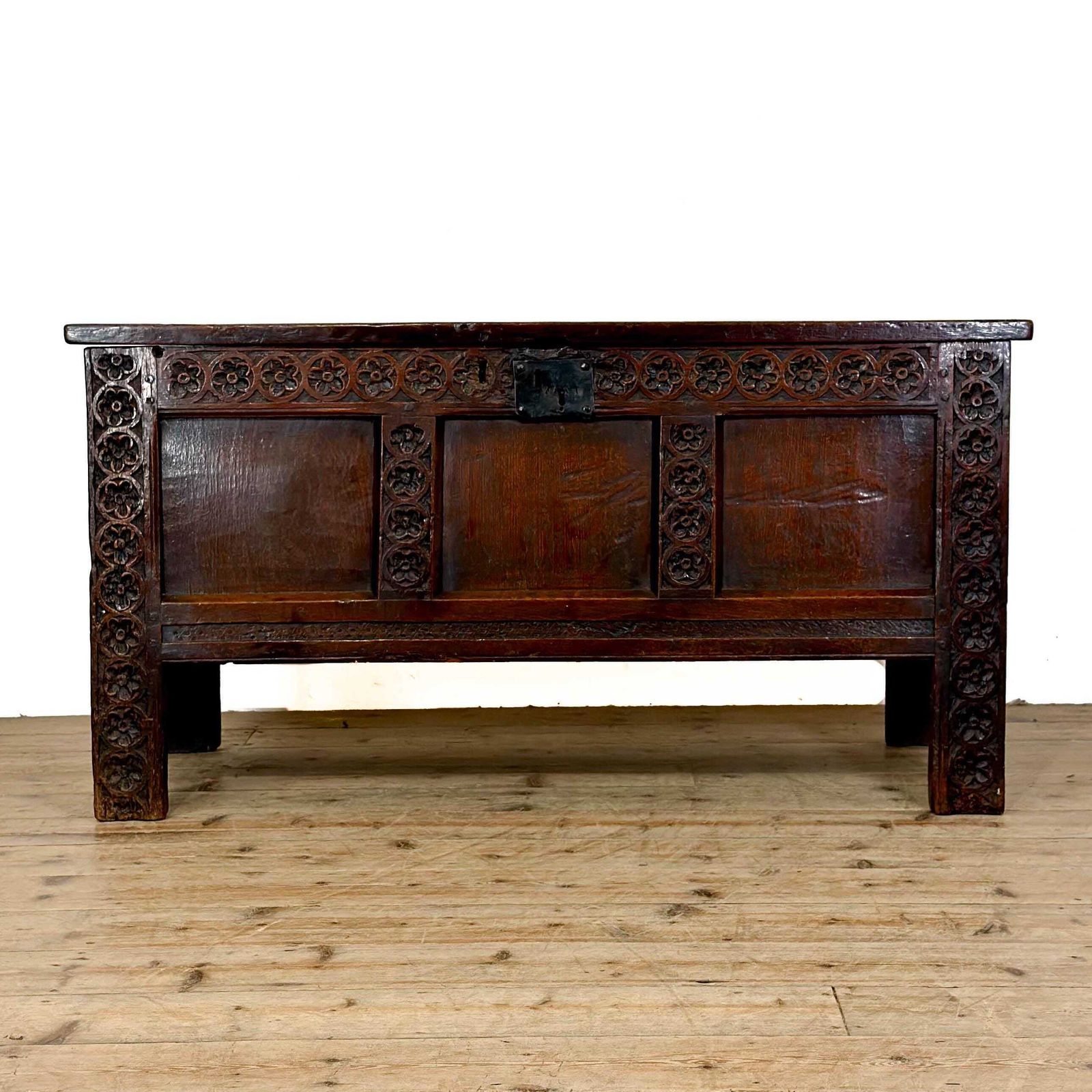 Antique 18th Century Carved Oak Coffer | Antique Coffer | Antique Furniture | Antiques | Antique Storage photo furniture
