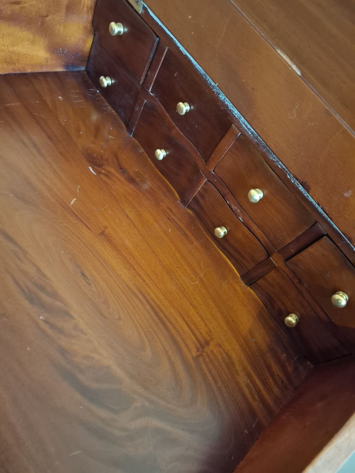 Retro Far Eastern Mahogany Davenport photo 250.0