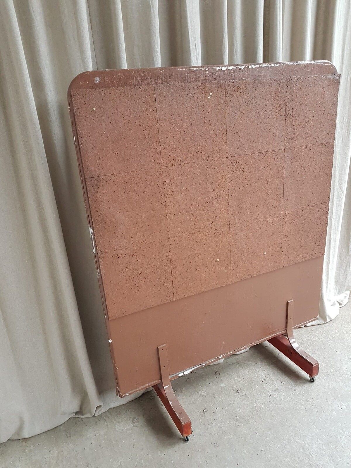Vtg Mid Century Privacy Screen Room Divider Office Partition Changing Room R86 photo Home Decor