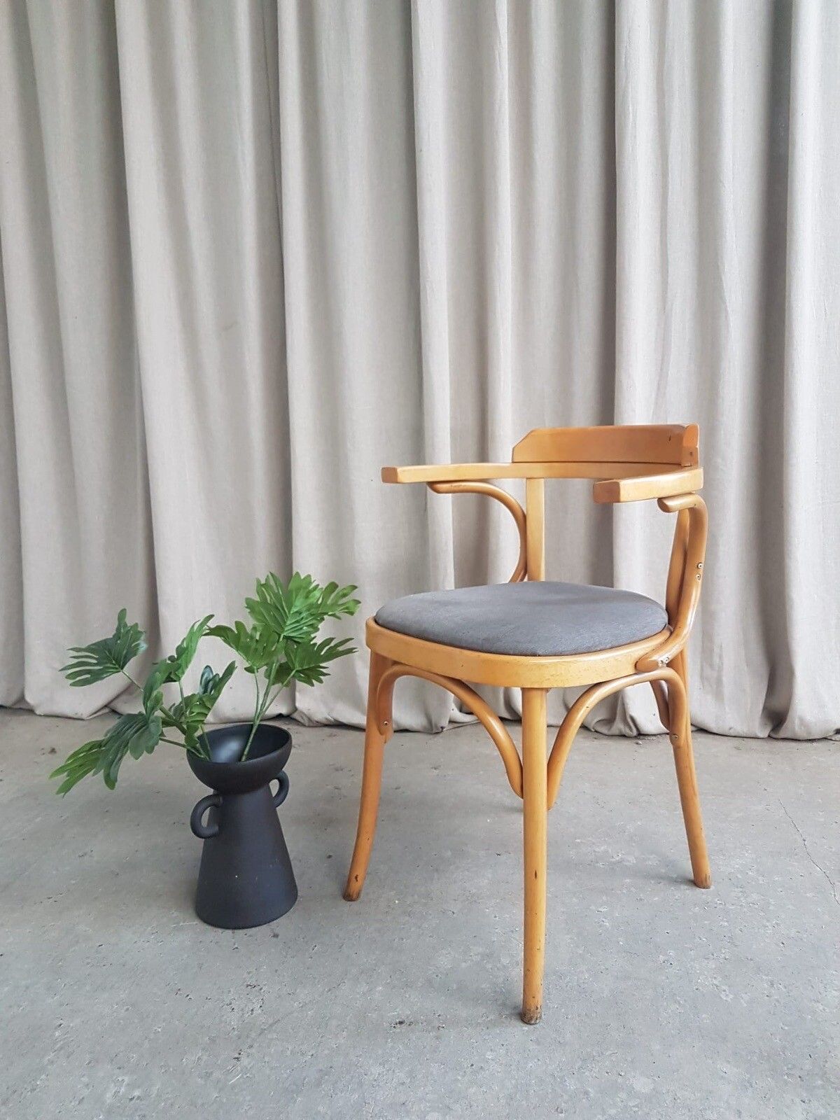 Vtg Late Mid Century Bistro Armchair Side Chair Dining Danish Scandi Retro R382 photo furniture