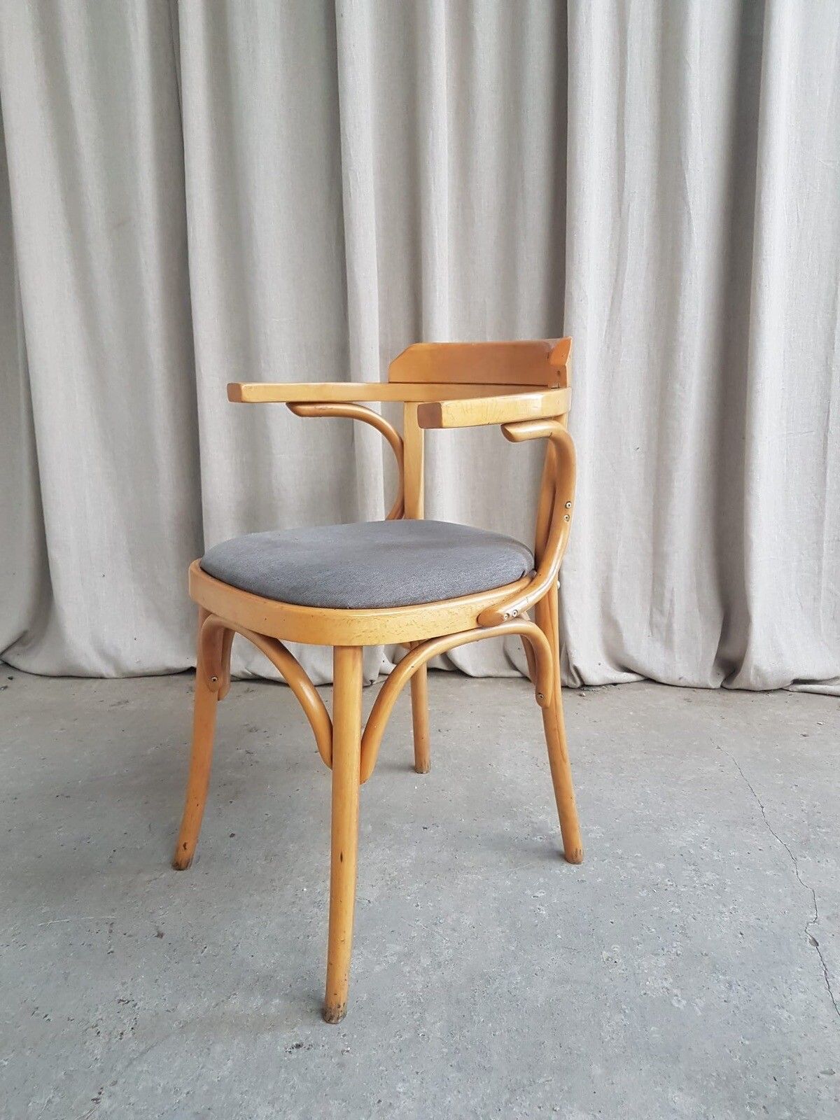 Vtg Late Mid Century Bistro Armchair Side Chair Dining Danish Scandi Retro R382 photo buy