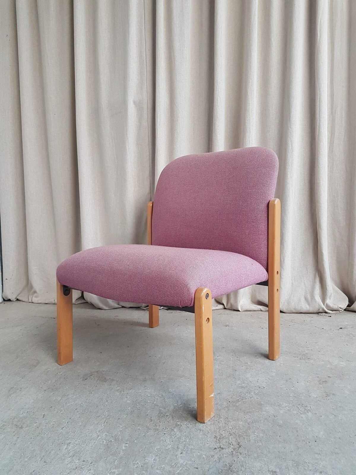 Vtg Late Mid Century Modernist Post Modern Studio Lounge Chair Retro R675 photo 125.0