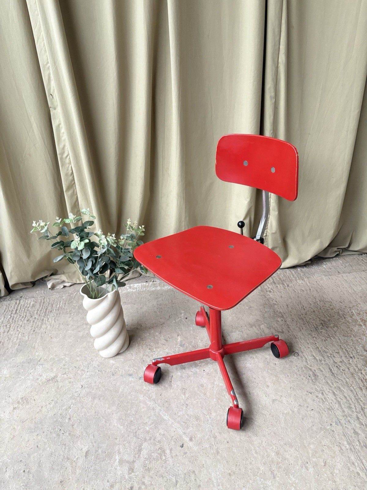 Vtg Mid Century Danish Jorgen Rasmussen Kevi Modernist Desk Task Chair 1182 photo for sale