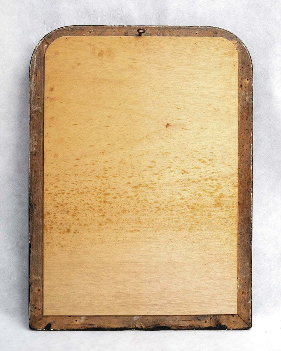 19th C Napoleon III Black Mirror With Hand Painted Floral Details photo buy