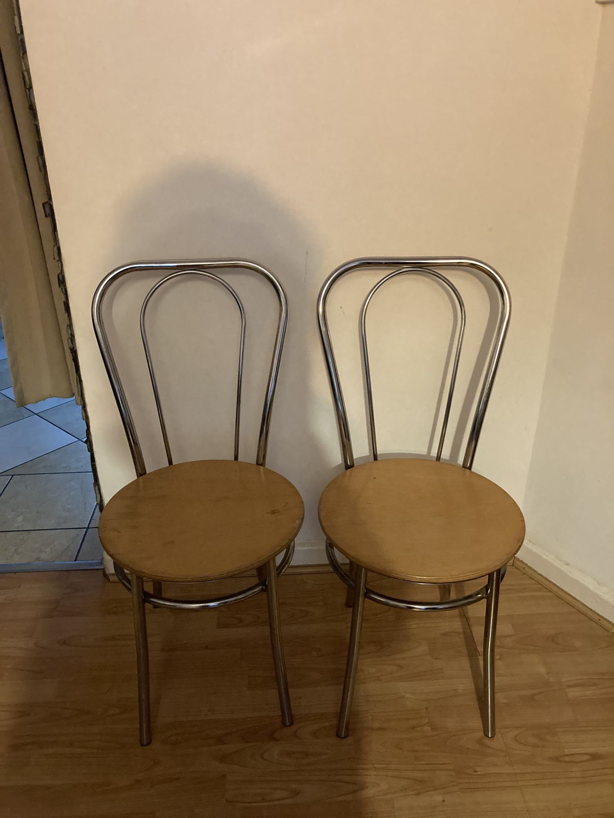 Teknik Bistro Deluxe Wooden Chair   Brown, Set Of 2