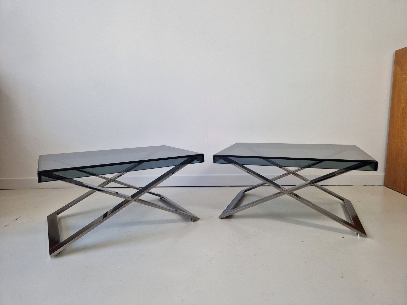 1970s Pair Of Poltrona Frau Aster X Side Tables – Jean Marie Massaud photo furniture
