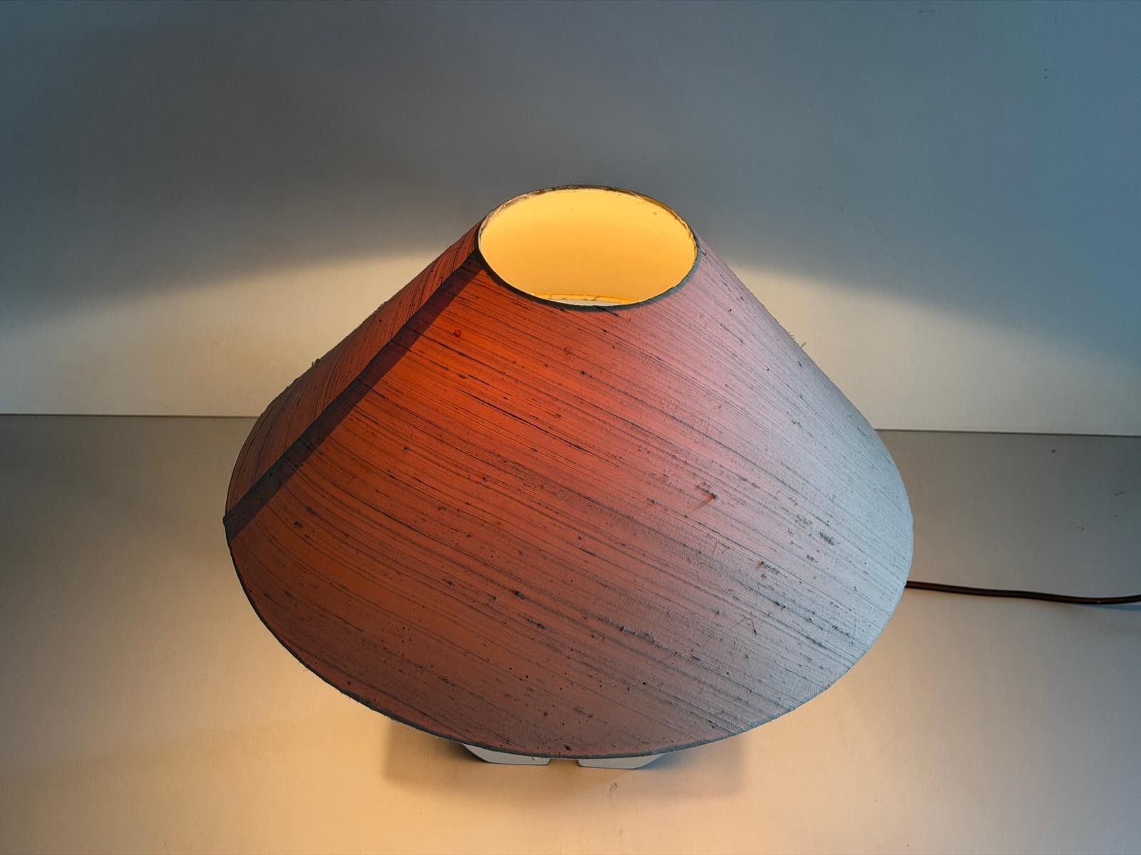 Fabric Shade And Wood Table Lamp By Schröder & Co. Leuchten, 1960s, Germany photo 638.0