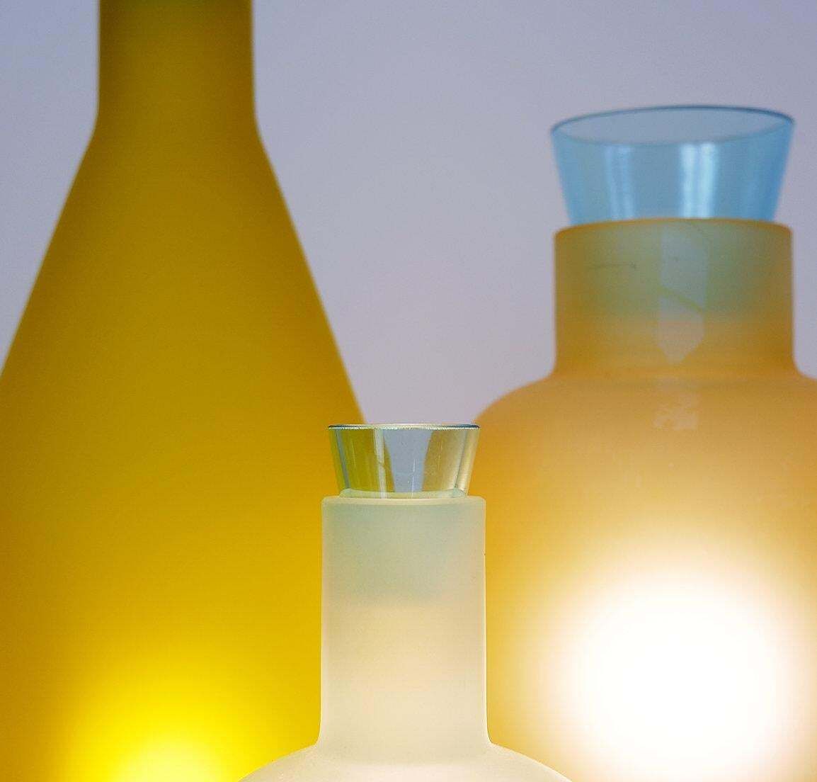 "Bacco 1 2 3" Italian Murano Glass Table Lamp By Guido Rasati For Itre   1980s photo Lighting