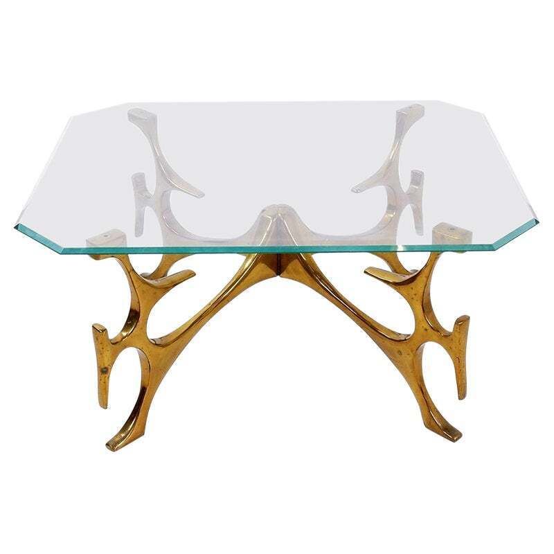 Sculptural Coffee Table In The Style Of Fred Brouard   Circa 1960s