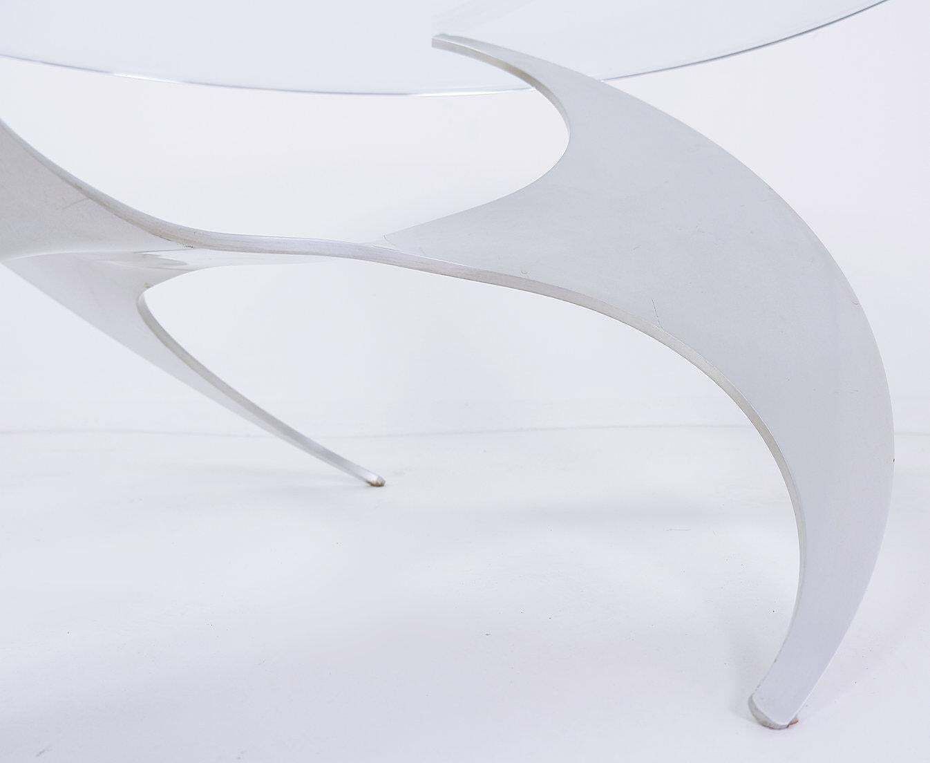 photo for sale Knut Hesterberg For Ronald Schmitt Aluminum "Propeller" Coffee Table   1960s