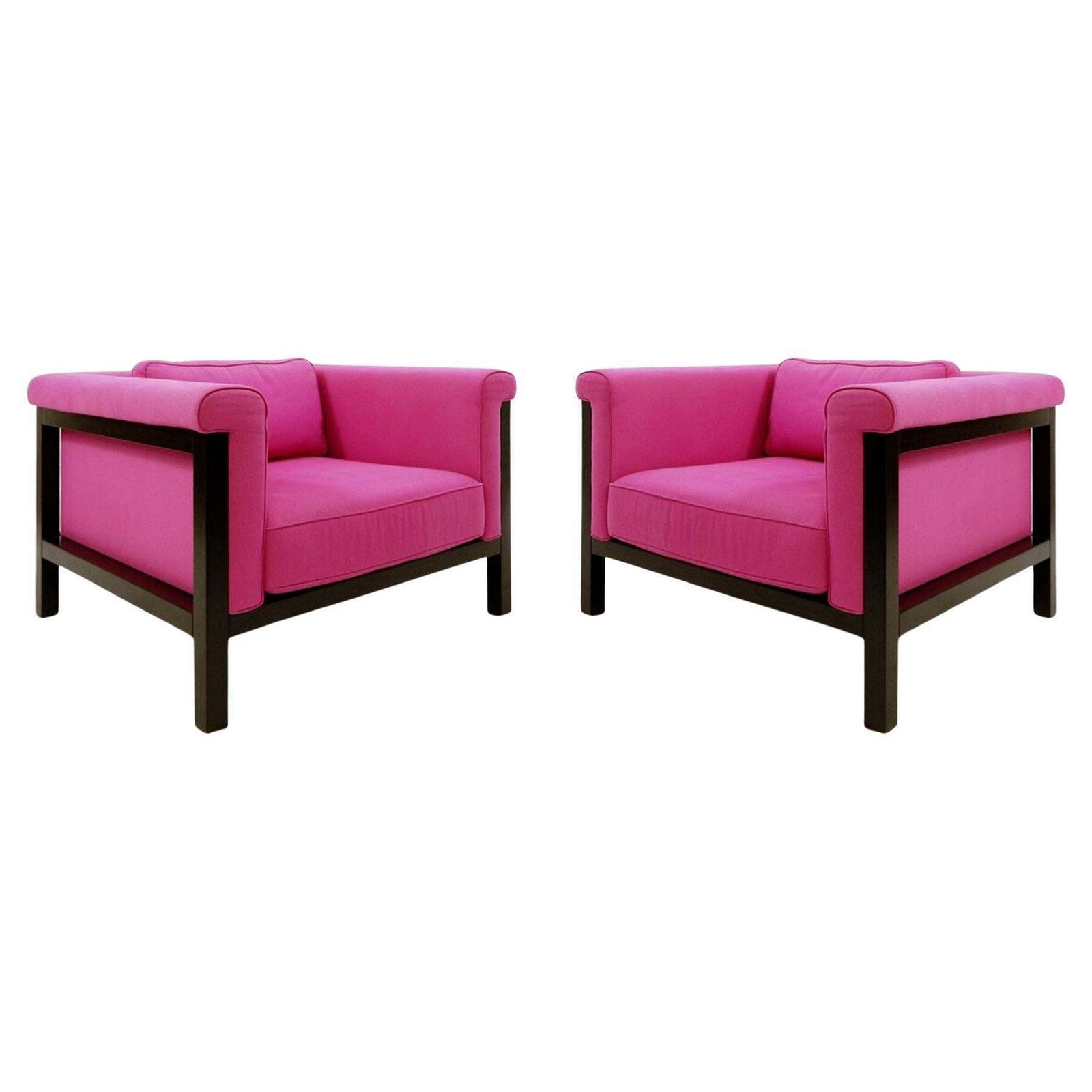 Pair Of "Livourne  Série 800 Luxe " Armchairs By Jules Wabbes For Bullo