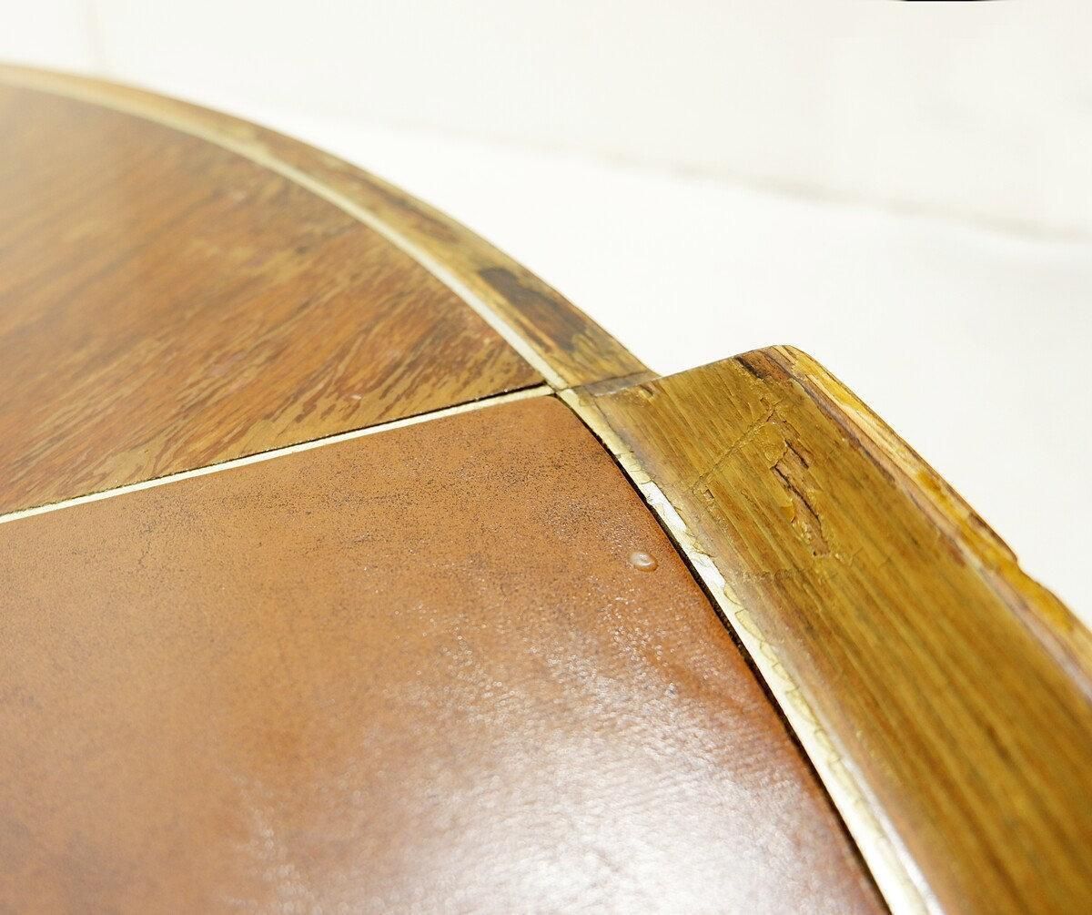 Mid Century Wood And Leather Coffee Table   Circa 1960s photo Furniture