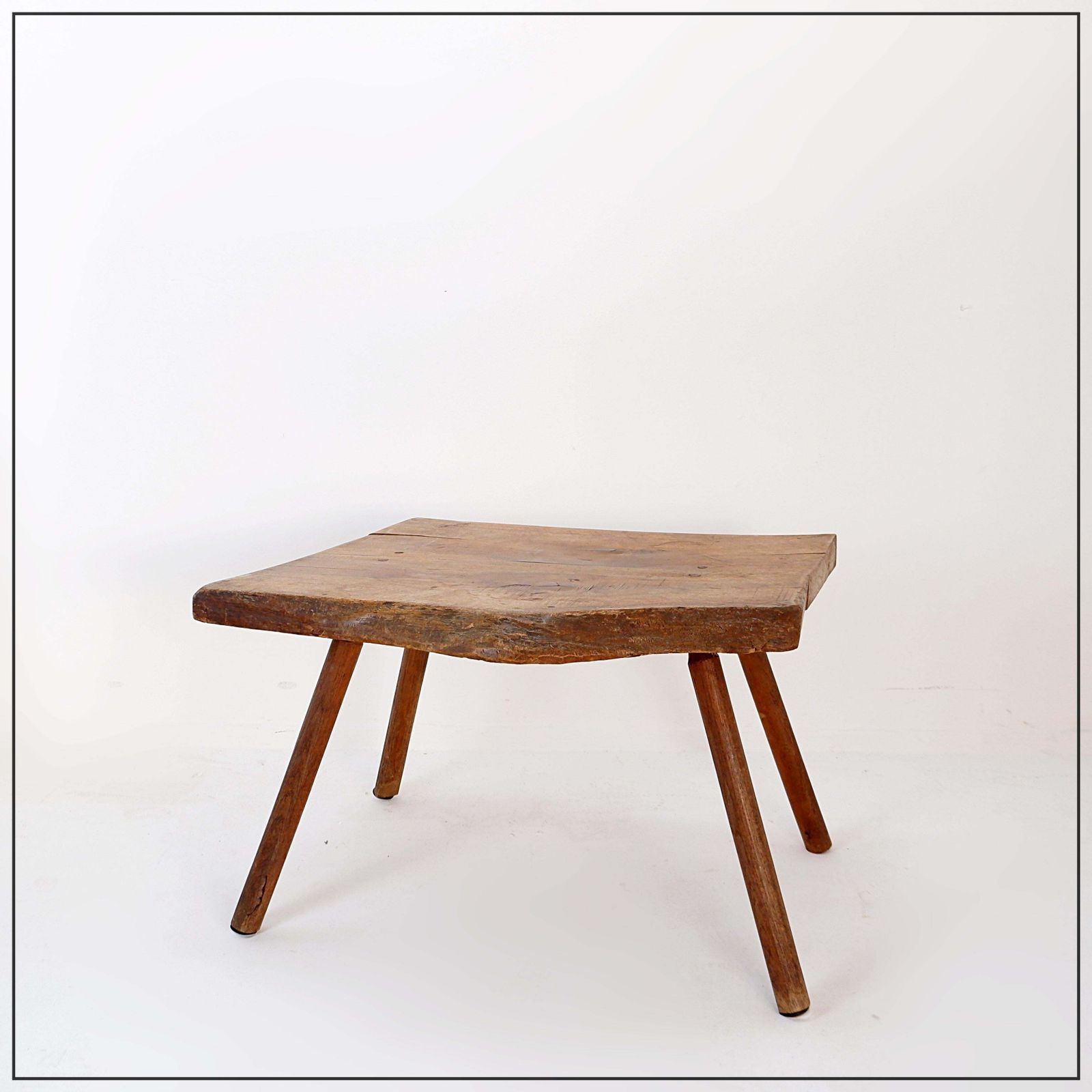 Free Form Brutalist Coffee Table, Wood, Wabi Sabi Style, Circa 1960 photo furniture