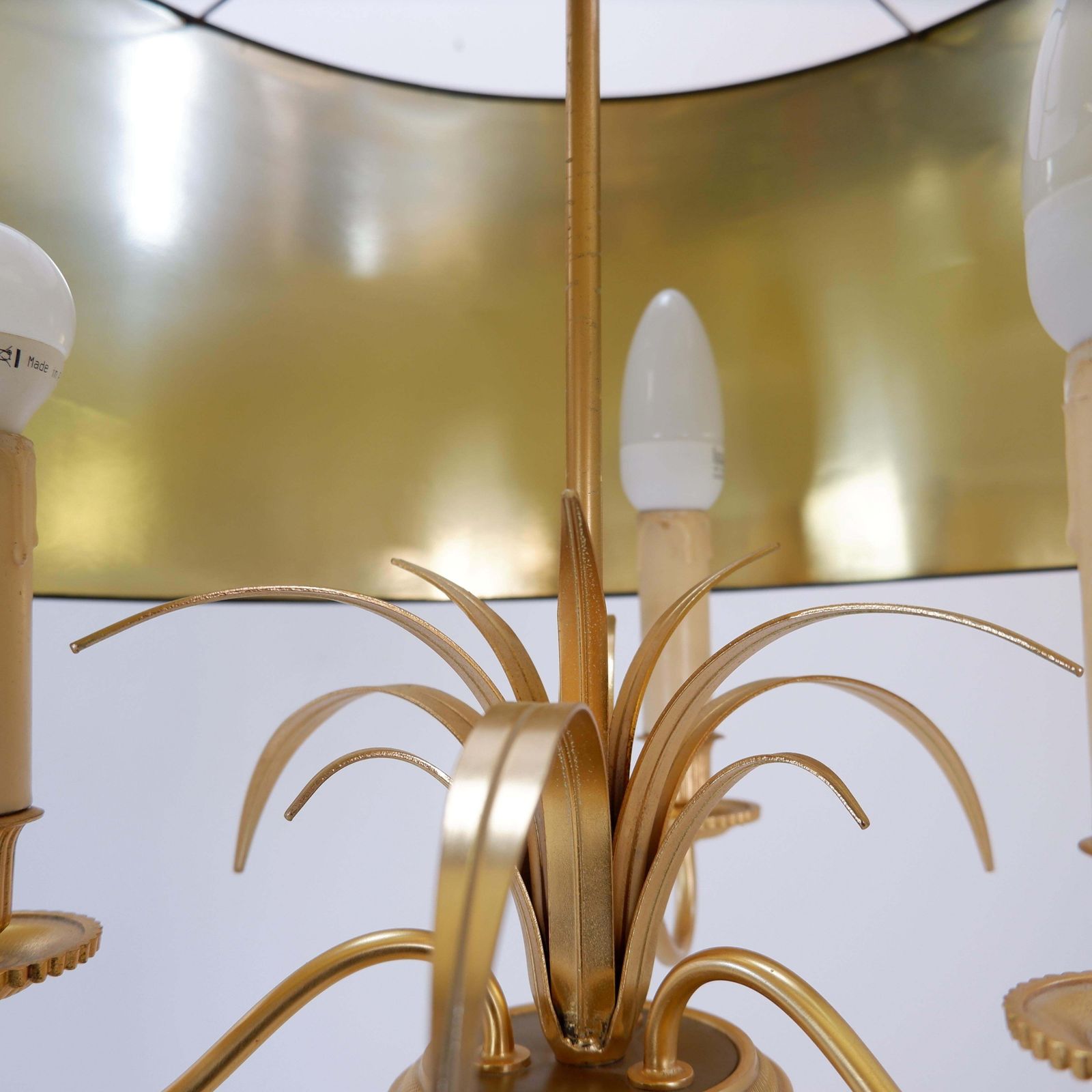 photo vinterior Pineapple Brass Floor Lamp In The Style Of Maison Charles, Circa 1970