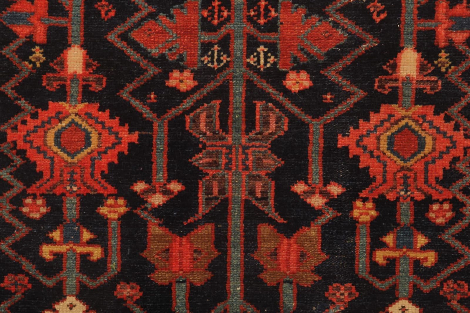 Tapis d'époque caucasien Mihrabi, tapis noué à la main, région de Kazak photo Textiles