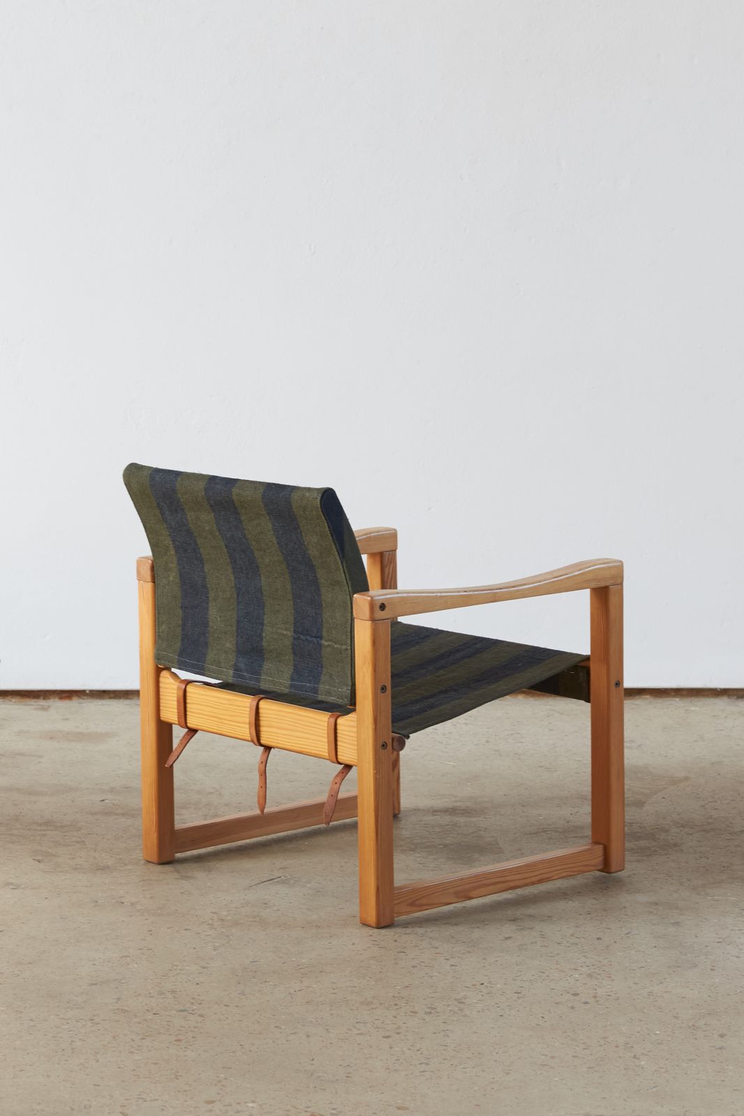 photo for sale Pair Of Wood And Canvas Safari Chairs By Karin Mobring, C1970