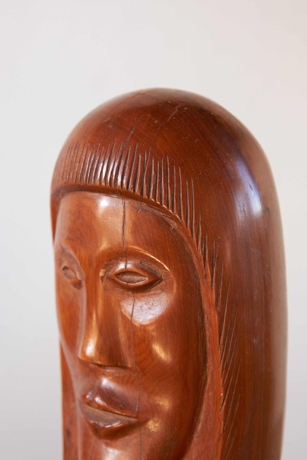 Cuban Modernist Carving Of A Head By Sculptor Florencio Gelabert photo Art