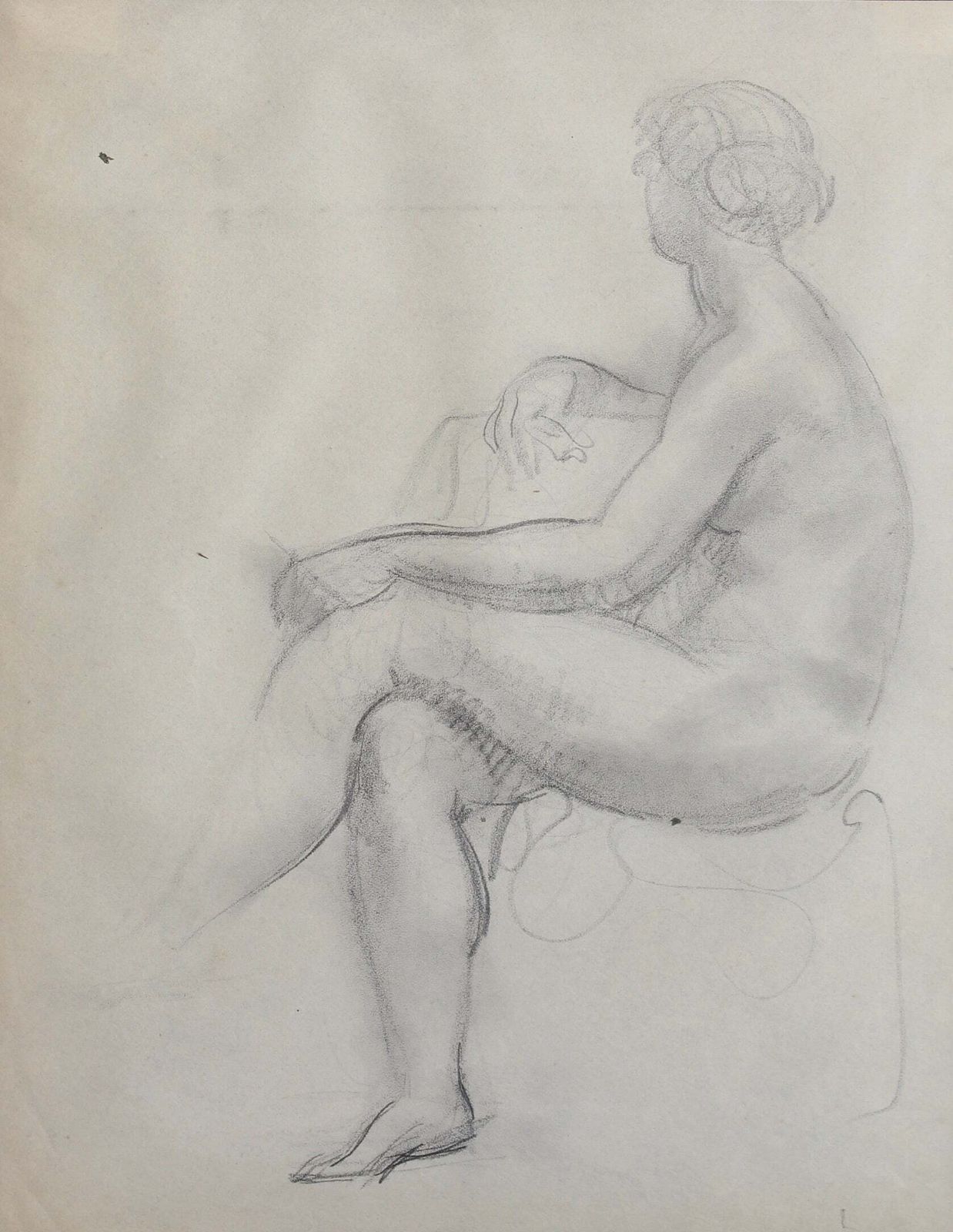 'Portrait Of Seated Nude' By Guillaume Dulac (Circa 1920s) photo furniture