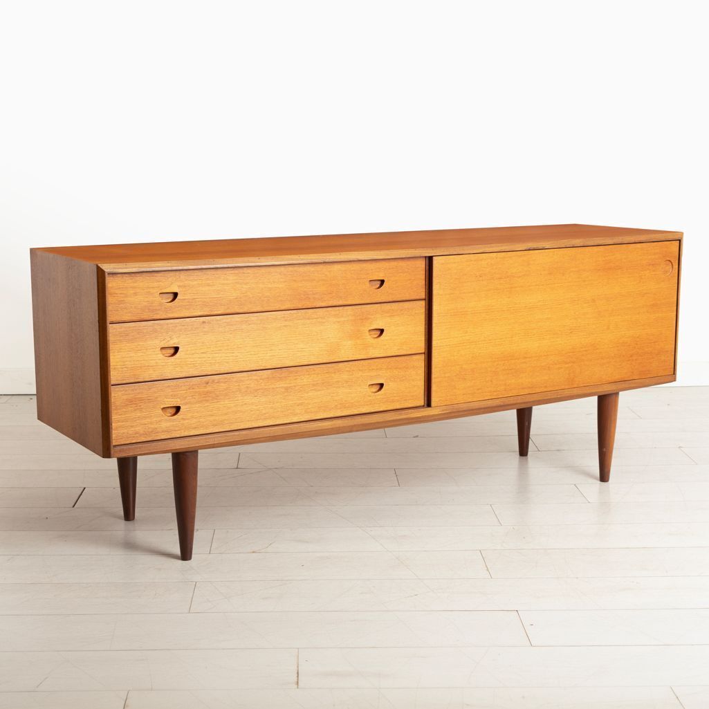 Danish Midcentury Sideboard In Teak With Recessed Handles C.1965 photo furniture