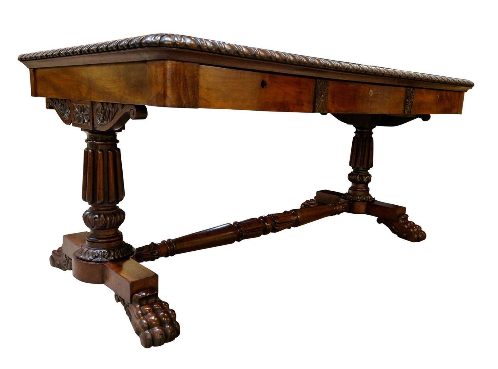 George IV Mahogany Partners Writing Table Attributed To The Manner Of Gillows, Circa 1825 photo for sale