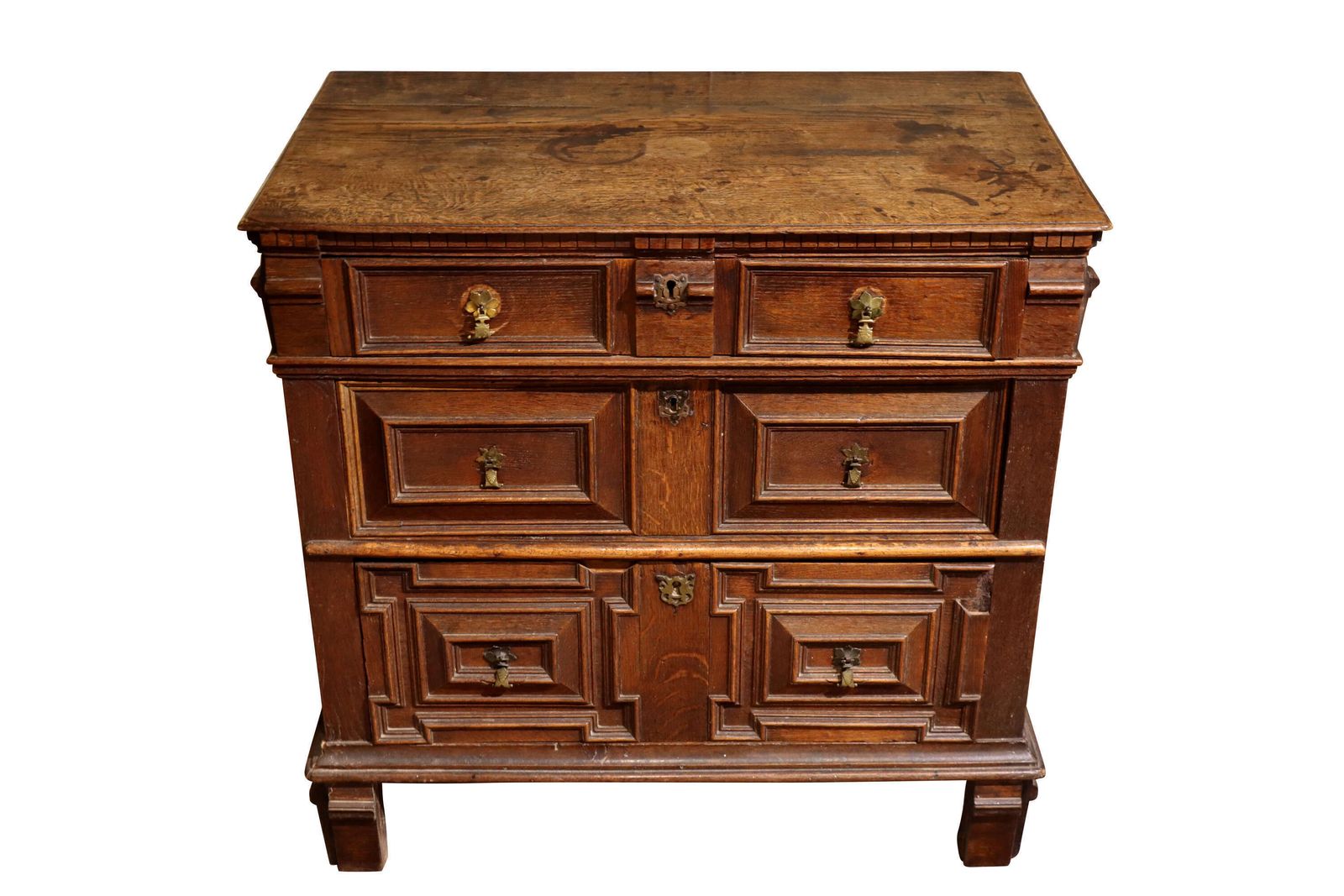 Good Charles II Oak Chest Of Drawers – Moulded Front, Circa 1680 photo for sale