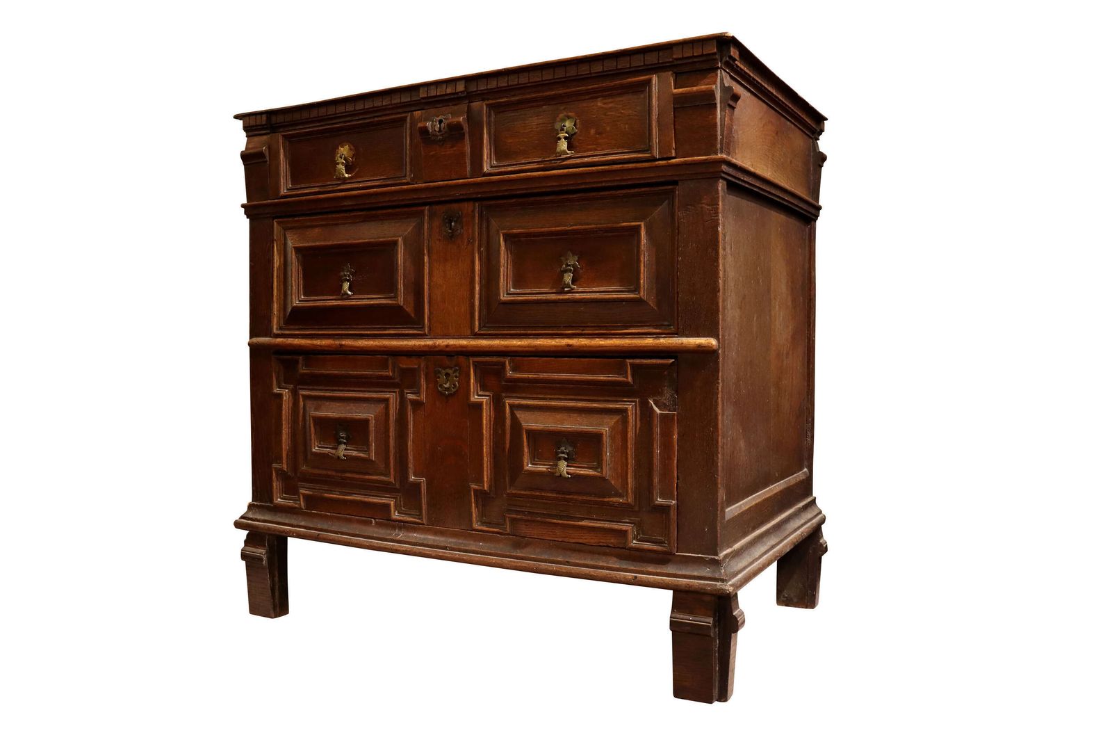 Good Charles II Oak Chest Of Drawers – Moulded Front, Circa 1680 photo Furniture