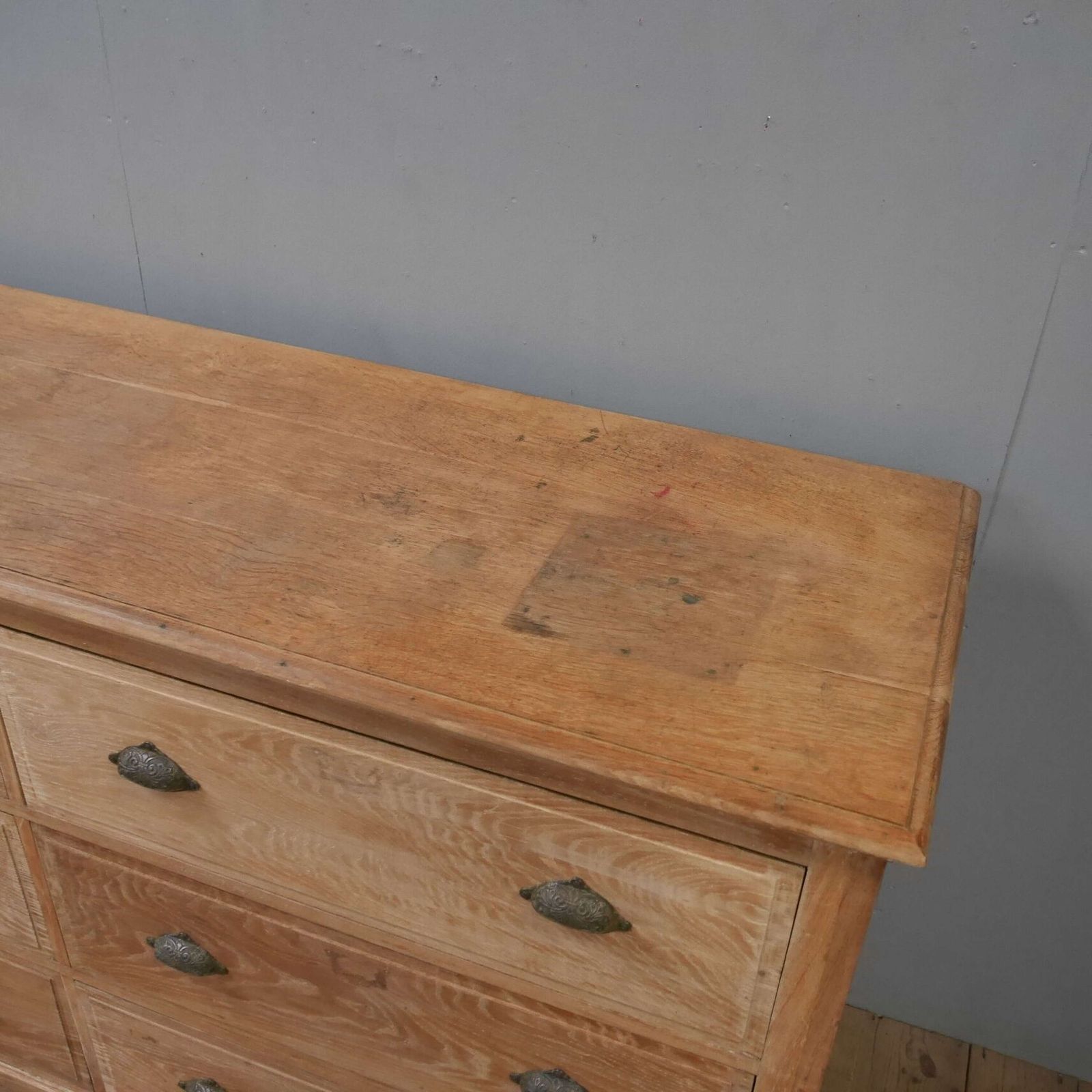 photo buy Bank Of French Oak Drapers Drawers