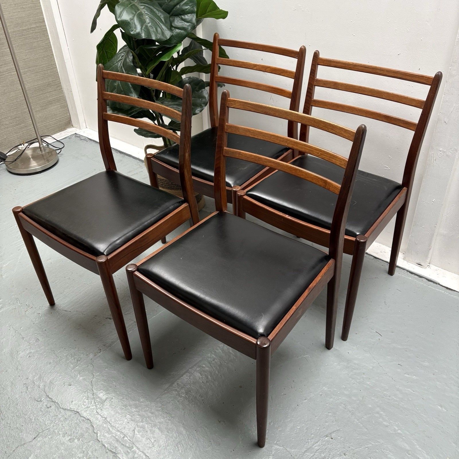Ladderback Teak Dining Chairs By Victor Wilkins For G Plan, 1960s, Set Of 4 photo for sale