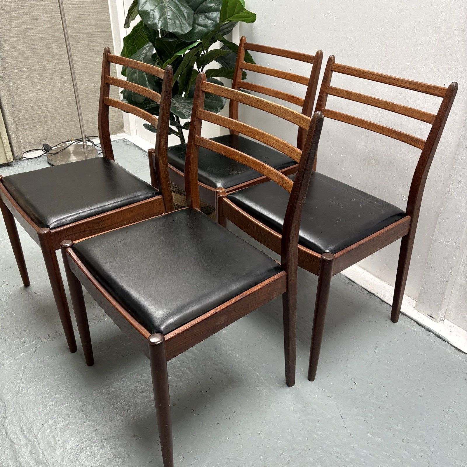 Ladderback Teak Dining Chairs By Victor Wilkins For G Plan, 1960s, Set Of 4 photo 420.0