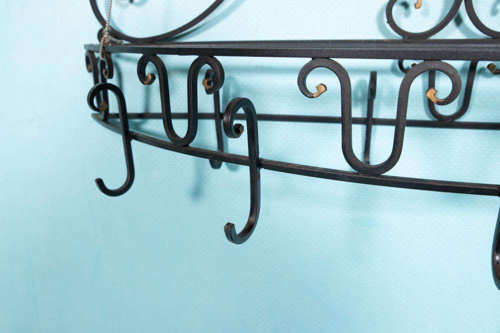 Brutalist French Coat Rack Wrought Iron, Iron Vintage Coat Rack photo vintage