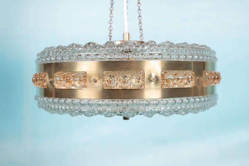 Vintage Glazen Hanglamp, Vitrika Voor Orrefors Glazen Hanglamp photo vinterior