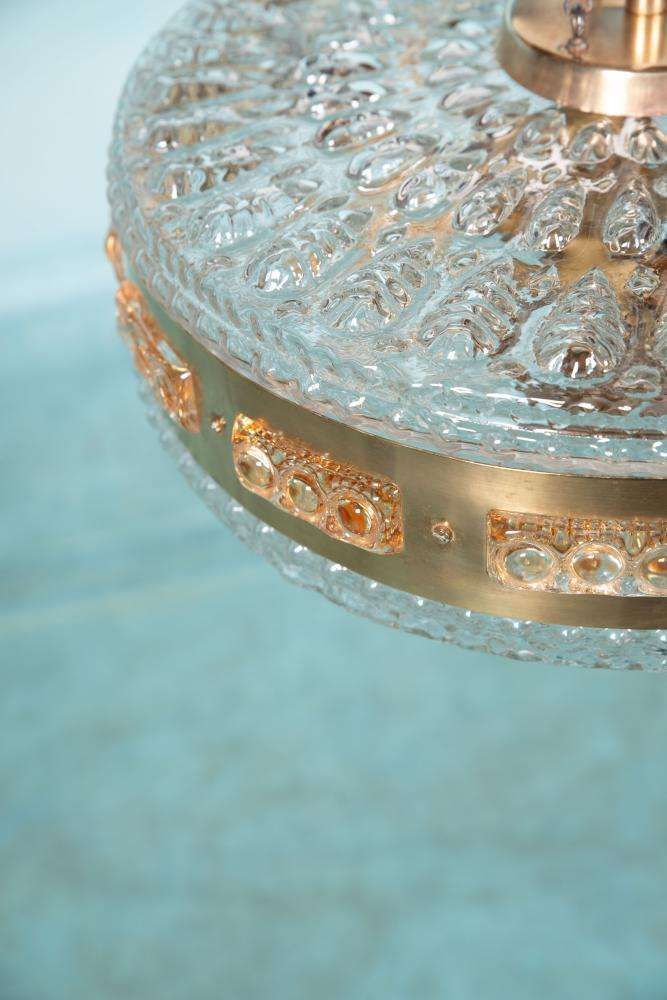 Verlichting Vintage Glazen Hanglamp, Vitrika Voor Orrefors Glazen Hanglamp photo