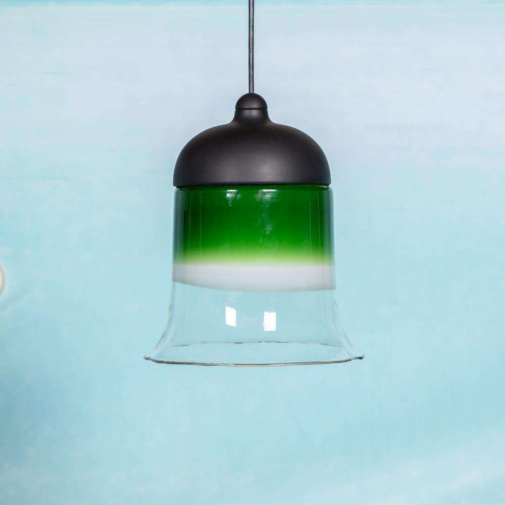 Space Age Peil & Putzler Glazen Hanglamp, Minimalistisch photo furniture