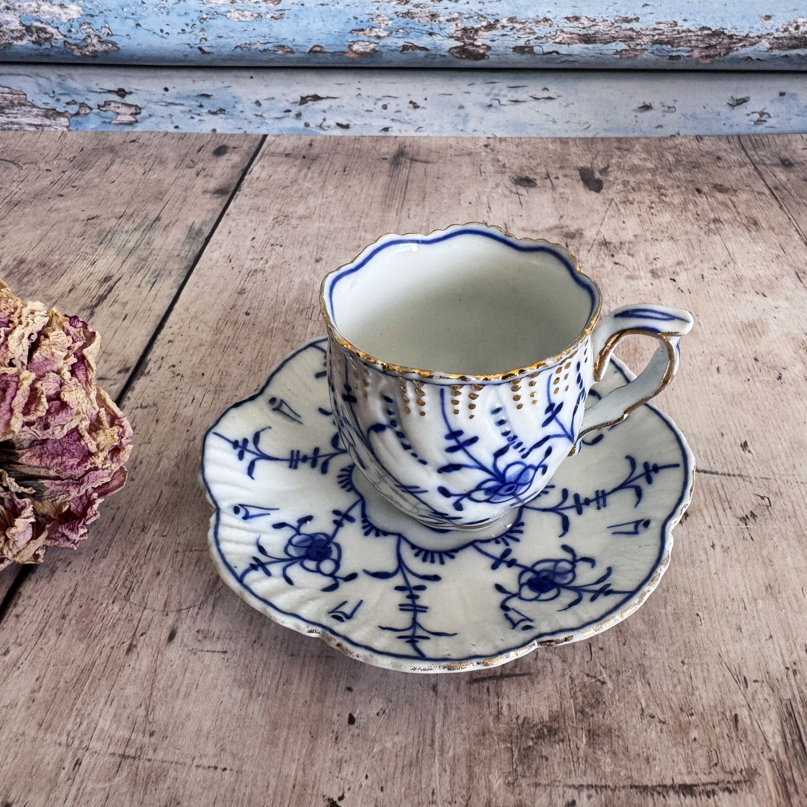 Pair Of Antique Tettau Espresso Cups And Saucers photo Home Decor