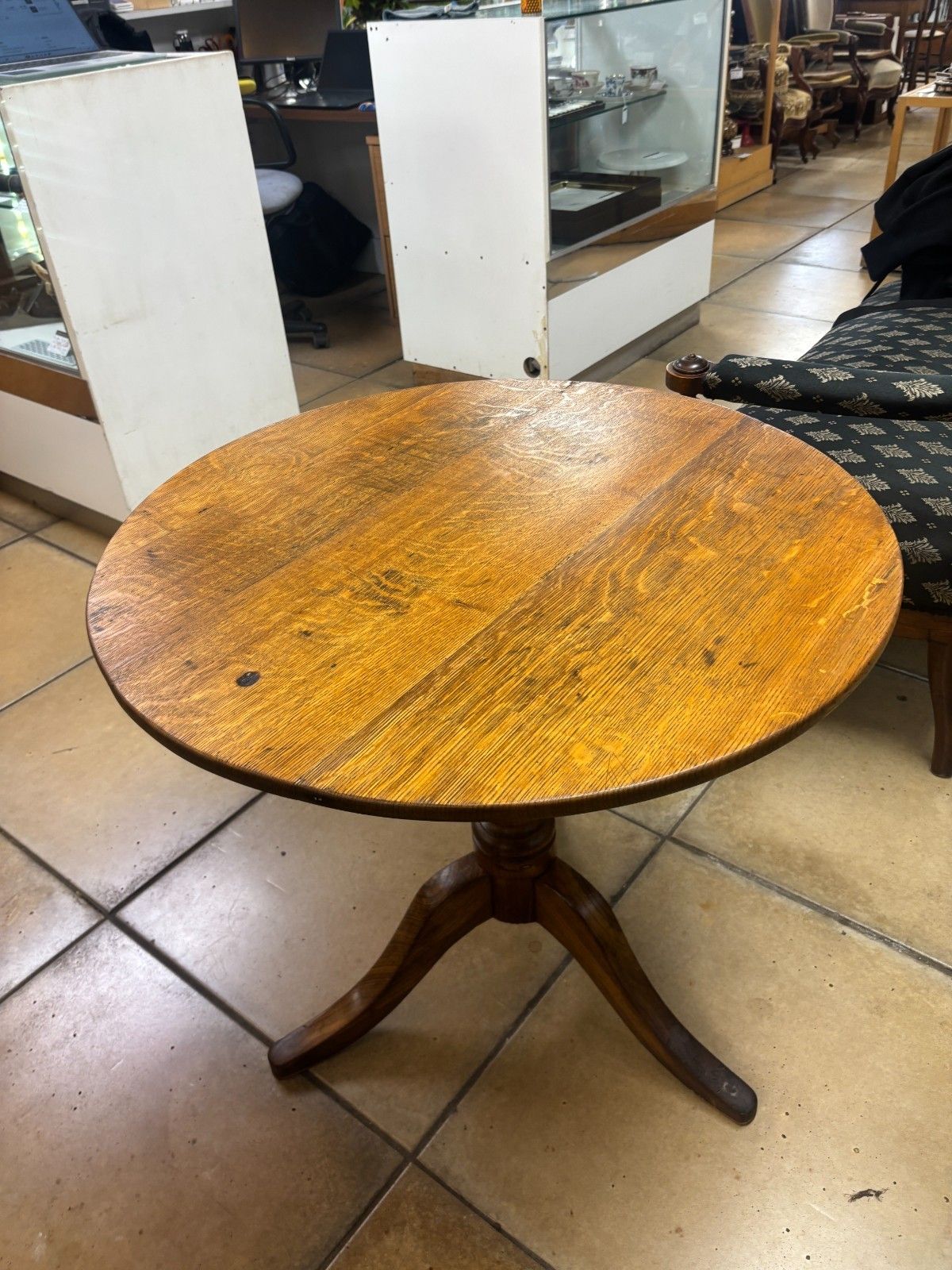photo buy Antique Georgian Oak Tripod Pedestal Tilt Top Table