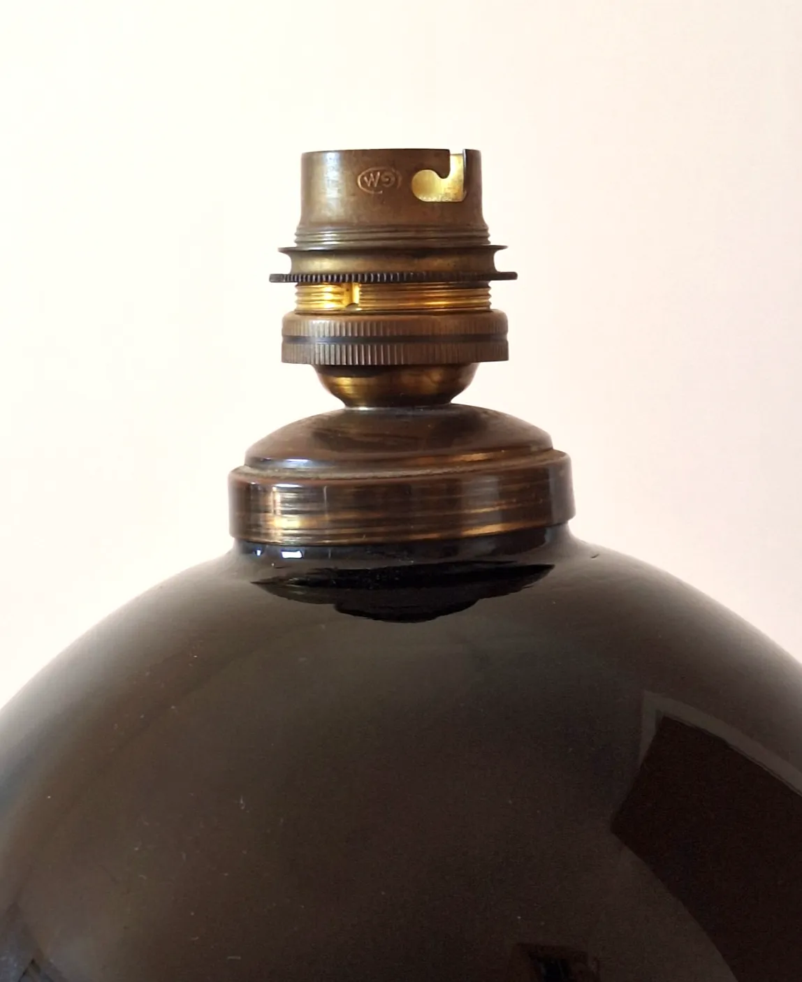 Black Art Deco Lamp In The Manner Of Jacques Adnet. photo for sale