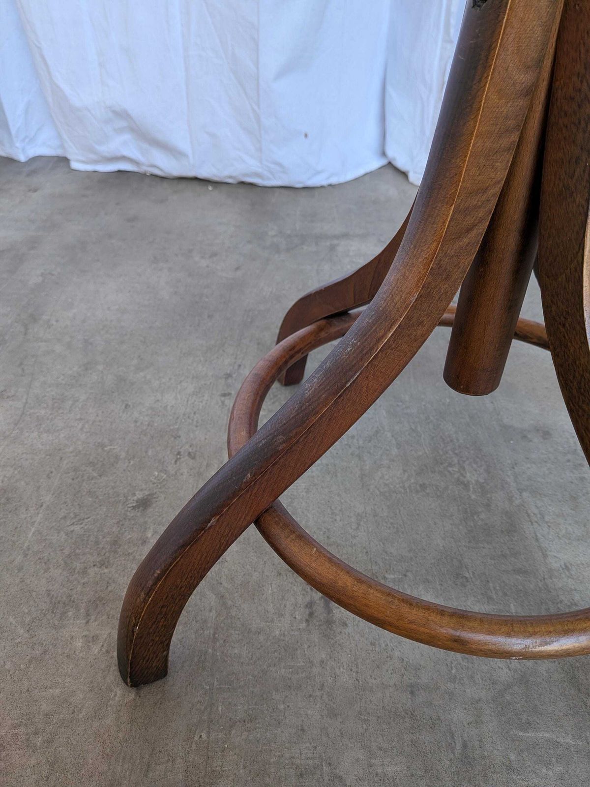 Furniture Vintage Bentwood Coat Stand In Thonet Style, Dark Brown Wood Hall Tree, Entryway Coat Rack photo
