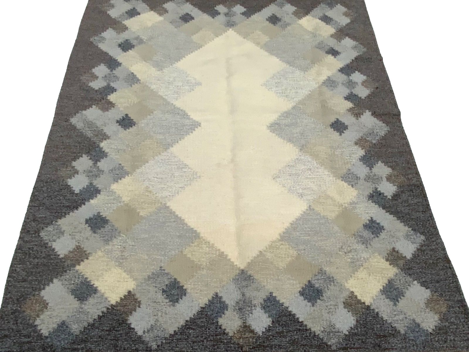 photo buy Mid Century Swedish Kilim Röllakan Rug By Brita Svefors For Axeco Svenska 1960s