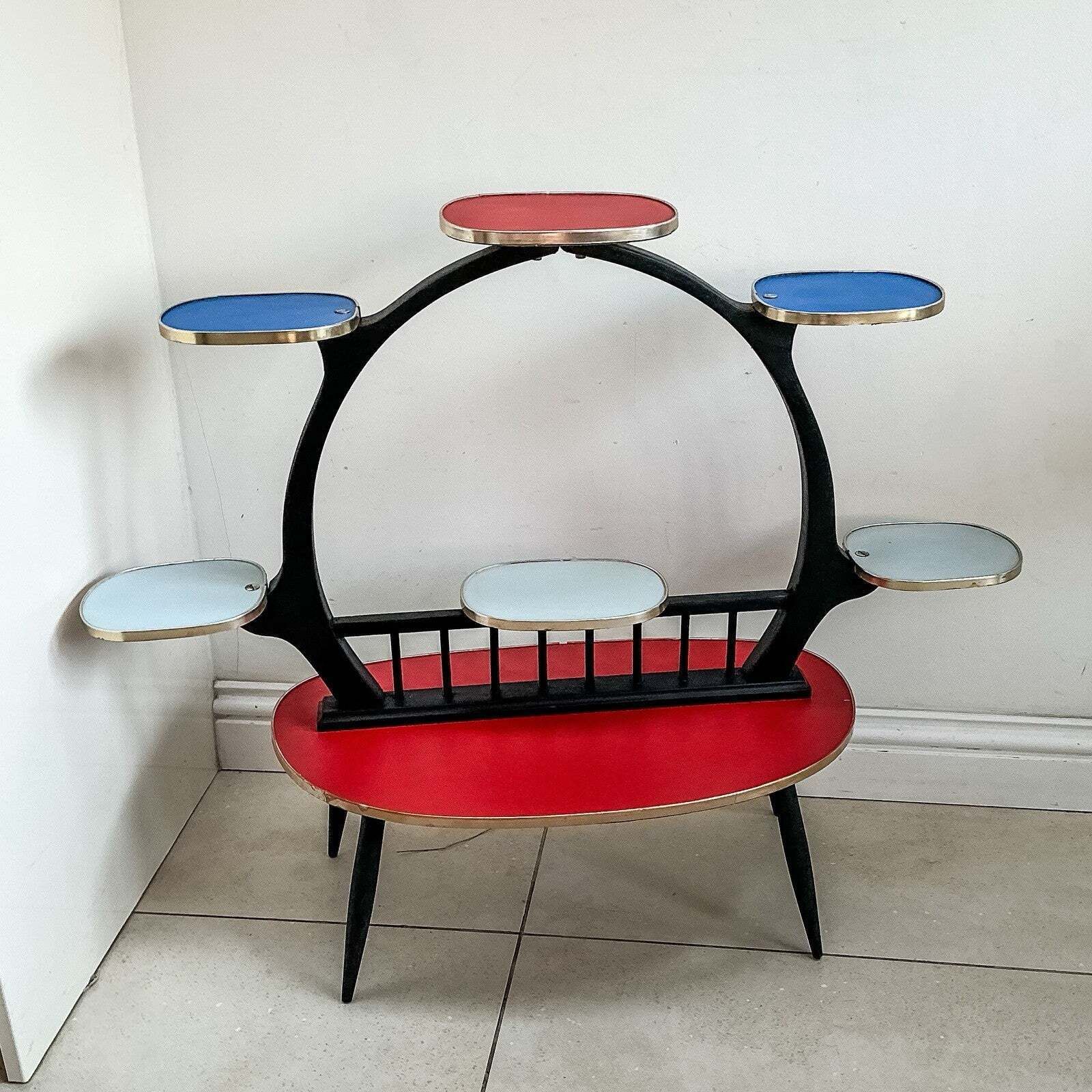 1950s Mid Century 4 Tier Plant Display Stand. 38x78x95cm