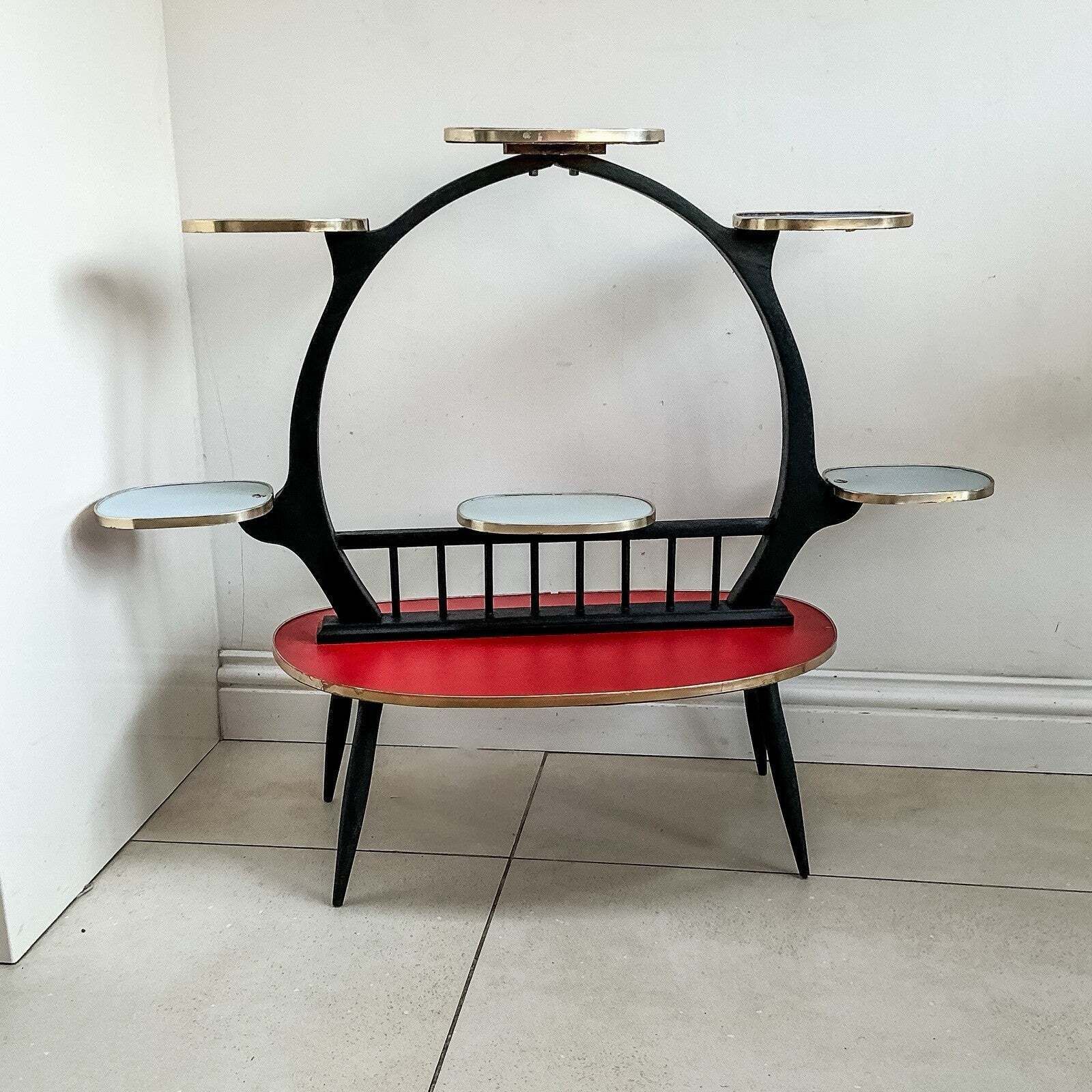 1950s Mid Century 4 Tier Plant Display Stand. 38x78x95cm photo Home Decor